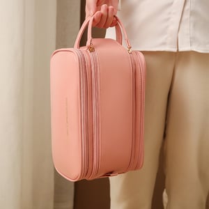 1 Piece High-end Simple Style Solid Color PU Women's Makeup Bag h5